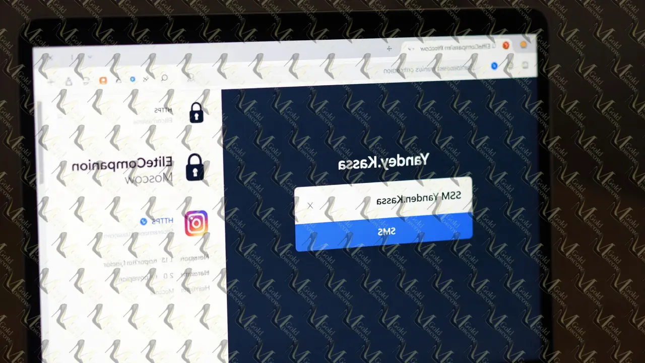 Экран с безопасной оплатой через Яндекс.Кассу и официальным сайтом эскорт-сервиса в Москве.