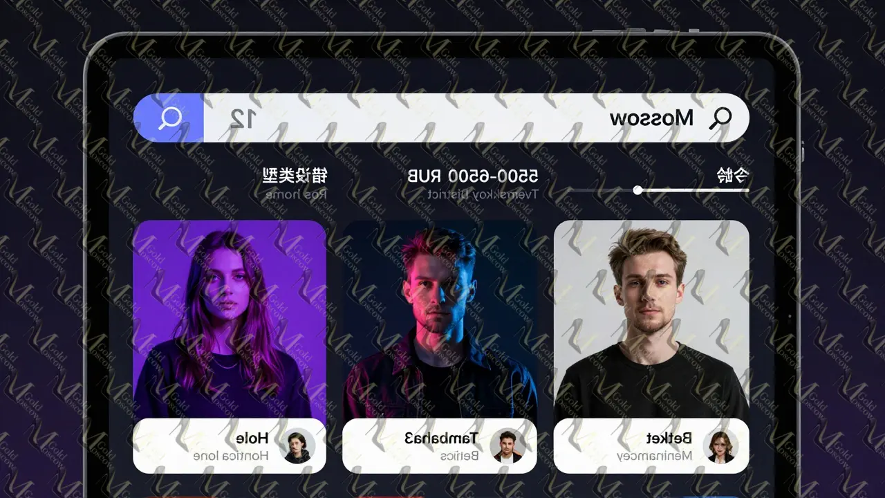 Цифровой интерфейс с фильтрами по локации, возрасту и бюджету для быстрого подбора.